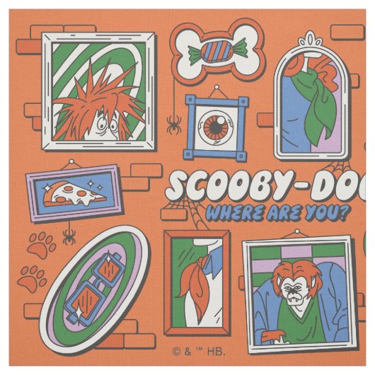 Scooby-Doo Muur van Halloween Lijstframes Stof (Swatch)