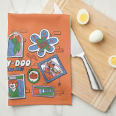 Scooby-Doo Muur van Halloween Lijstframes Theedoek (Quarter Fold)