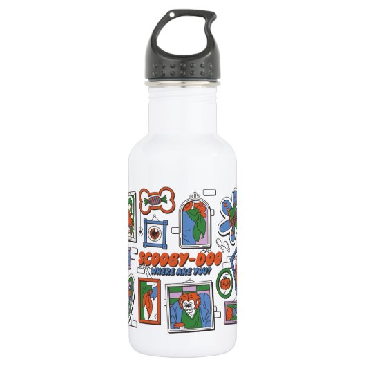 Scooby-Doo Muur van Halloween Lijstjes Waterfles (Voorkant)