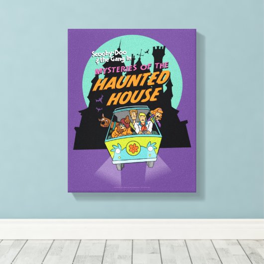 Scooby-Doo "Mysteries of the Haunted House" Canvas Afdruk (Insitu (Houten vloer))