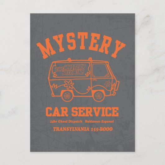Scooby-Doo "Mystery Car Service" Grafisch Briefkaart (Voorkant)