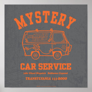Scooby-Doo "Mystery Car Service" Grafisch Poster