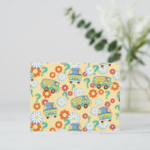 Scooby-Doo Mystery Machine Flower Pattern Briefkaart (Staand voorkant)