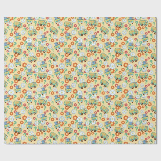 Scooby-Doo Mystery Machine Flower Pattern Cadeaupapier (Vlak)