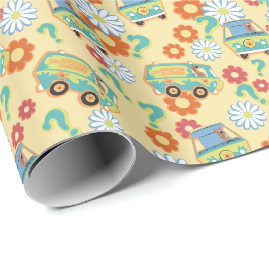 Scooby-Doo Mystery Machine Flower Pattern Cadeaupapier (Rol Hoek)