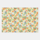 Scooby-Doo Mystery Machine Flower Pattern Inpakpapier Vel (Voorkant)