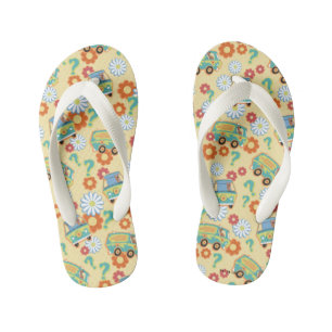 Scooby-Doo Mystery Machine Flower Pattern Kinder Teenslippers