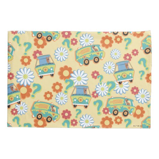 Scooby-Doo Mystery Machine Flower Pattern Kussensloop (Achterkant)