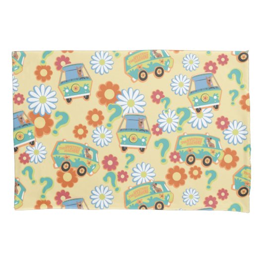 Scooby-Doo Mystery Machine Flower Pattern Kussensloop (Voorkant)