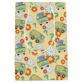Scooby-Doo Mystery Machine Flower Pattern Medium Cadeauzakje (Voorkant)