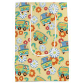 Scooby-Doo Mystery Machine Flower Pattern Medium Cadeauzakje (Achterkant)