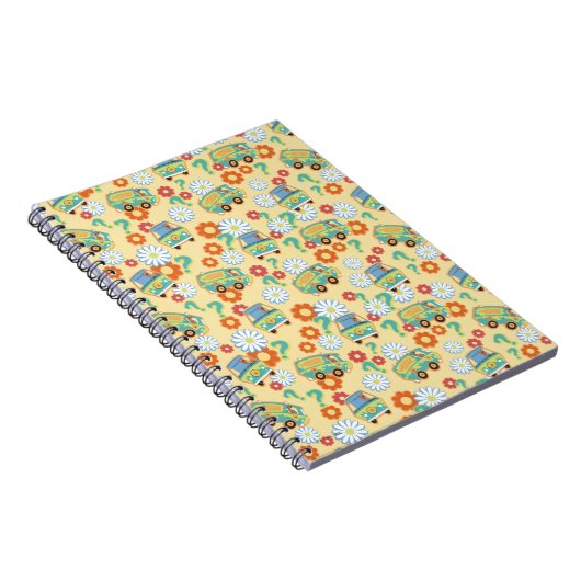 Scooby-Doo Mystery Machine Flower Pattern Notitieboek (Rechterzijde)