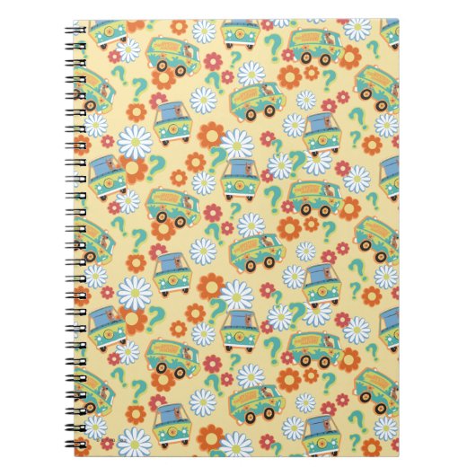 Scooby-Doo Mystery Machine Flower Pattern Notitieboek (Voorkant)