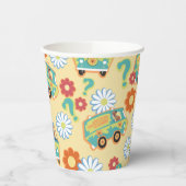 Scooby-Doo Mystery Machine Flower Pattern Papieren Bekers (Links)