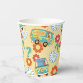 Scooby-Doo Mystery Machine Flower Pattern Papieren Bekers (Voorkant)