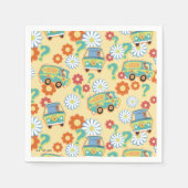 Scooby-Doo Mystery Machine Flower Pattern Servet (Voorkant)