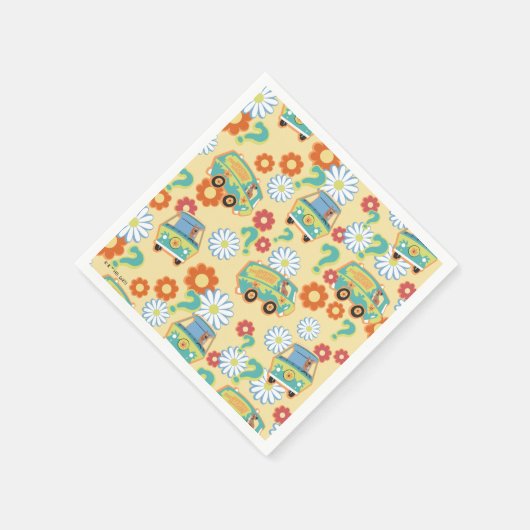 Scooby-Doo Mystery Machine Flower Pattern Servet (Hoek)