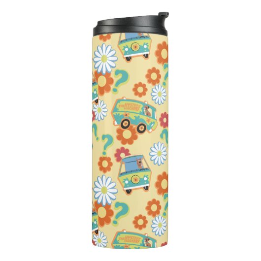 Scooby-Doo Mystery Machine Flower Pattern Thermosbeker (Gedraaid links)