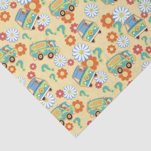 Scooby-Doo Mystery Machine Flower Pattern Tissuepapier (Detail)