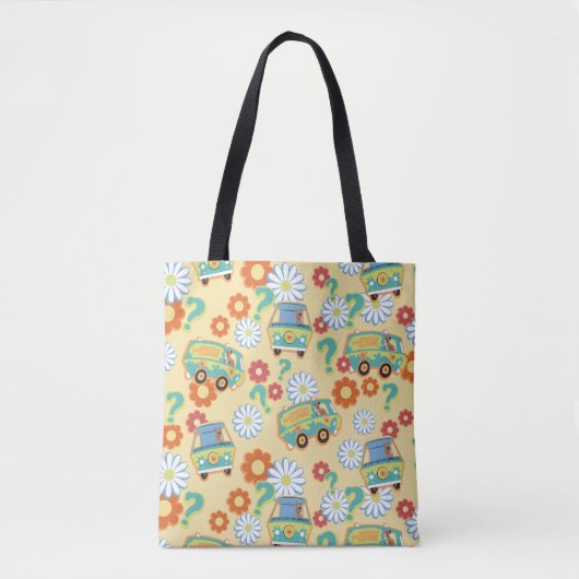 Scooby-Doo Mystery Machine Flower Pattern Tote Bag (Voorkant)