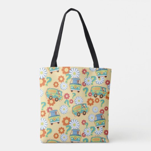 Scooby-Doo Mystery Machine Flower Pattern Tote Bag (Achterkant)