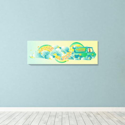 Scooby-Doo | Mystery Machine "I Brake for Pizza" Canvas Afdruk (Insitu (Houten vloer))