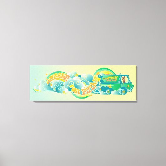 Scooby-Doo | Mystery Machine "I Brake for Pizza" Canvas Afdruk (Voorkant)