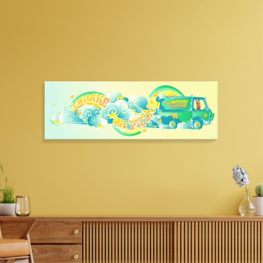 Scooby-Doo | Mystery Machine "I Brake for Pizza" Canvas Afdruk (Insitu (Woonkamer))