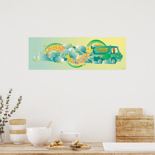 Scooby-Doo | Mystery Machine "I Brake for Pizza" Poster (Keuken)