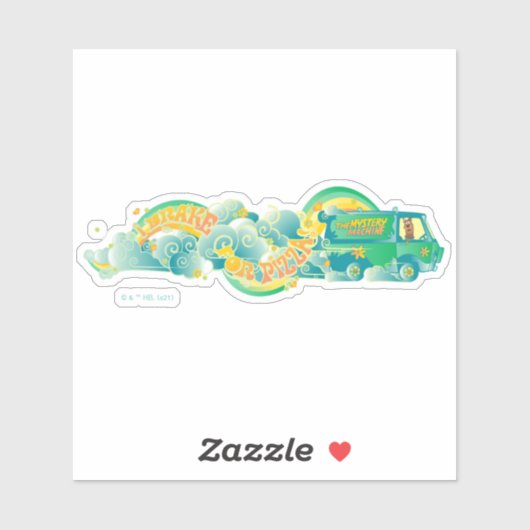Scooby-Doo | Mystery Machine "I Brake for Pizza" Sticker (Vel)