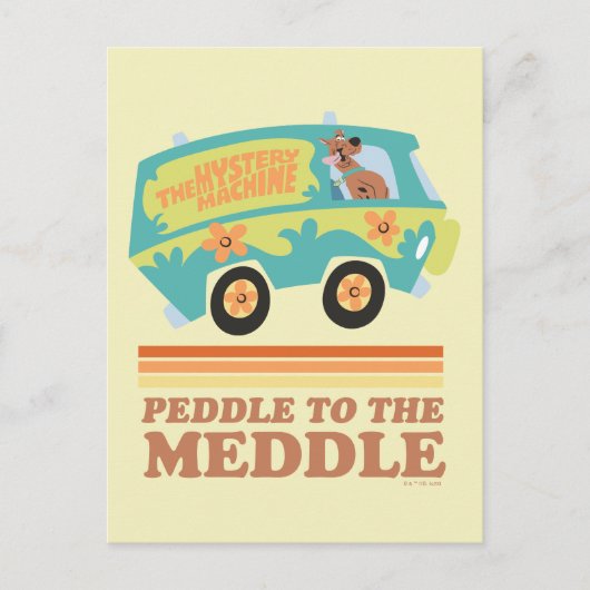 Scooby-Doo Mystery Machine "Peddle to the Meddle" Briefkaart (Voorkant)