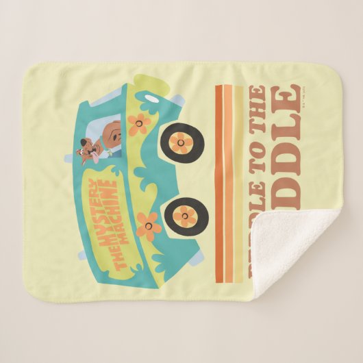 Scooby-Doo Mystery Machine "Peddle to the Meddle" Sherpa Deken (Voorkant (horizontaal))