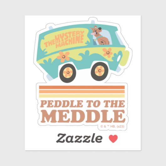 Scooby-Doo Mystery Machine "Peddle to the Meddle" Sticker (Vel)