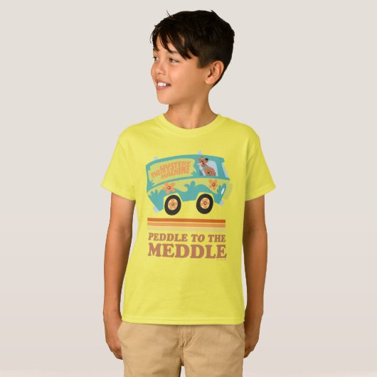 Scooby-Doo Mystery Machine "Peddle to the Meddle" T-shirt (Voorkant volledig)
