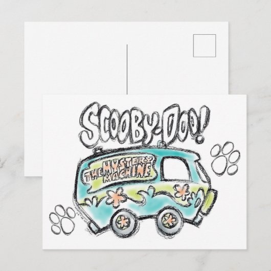 Scooby-Doo | Mystery Machine Sketch Briefkaart (Voorkant / Achterkant)
