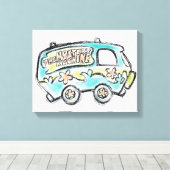 Scooby-Doo | Mystery Machine Sketch Canvas Afdruk (Insitu (Houten vloer))