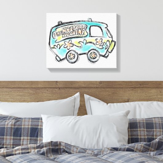 Scooby-Doo | Mystery Machine Sketch Canvas Afdruk (Insitu (Slaapkamer))