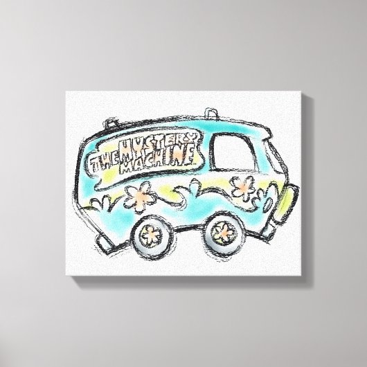 Scooby-Doo | Mystery Machine Sketch Canvas Afdruk (Voorkant)