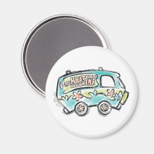Scooby-Doo | Mystery Machine Sketch Magneet (Voorkant / Achterkant)