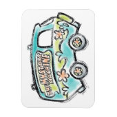 Scooby-Doo | Mystery Machine Sketch Magneet (Verticaal)