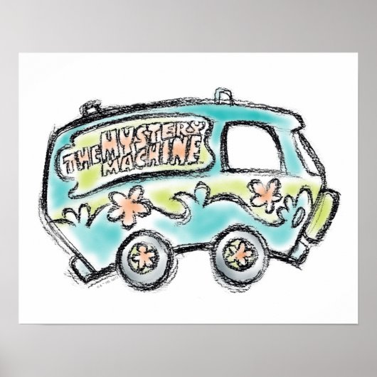 Scooby-Doo | Mystery Machine Sketch Poster (Voorkant)