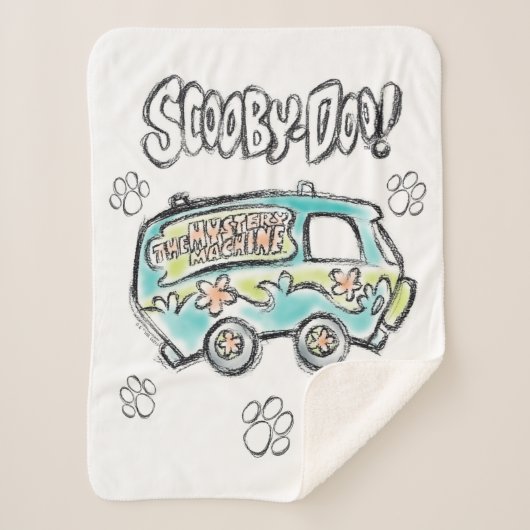 Scooby-Doo | Mystery Machine Sketch Sherpa Deken (Voorkant)