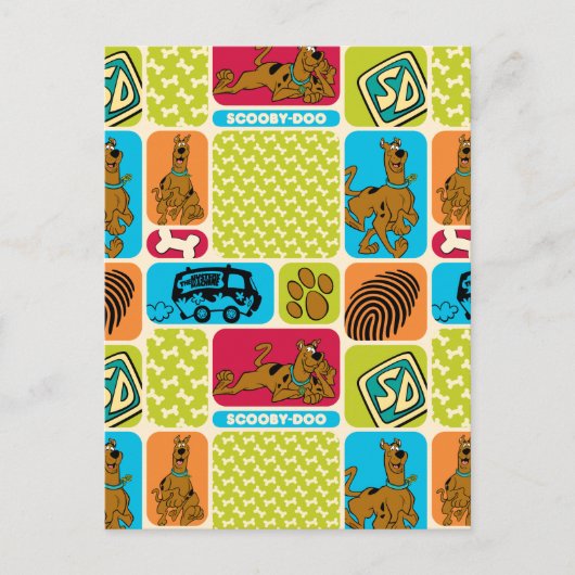 Scooby-Doo Mystery Pattern Briefkaart (Voorkant)