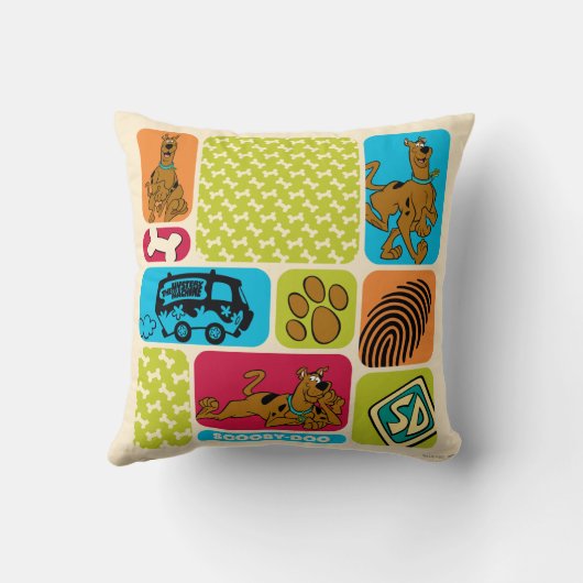 Scooby-Doo Mystery Pattern Kussen (Achterkant)