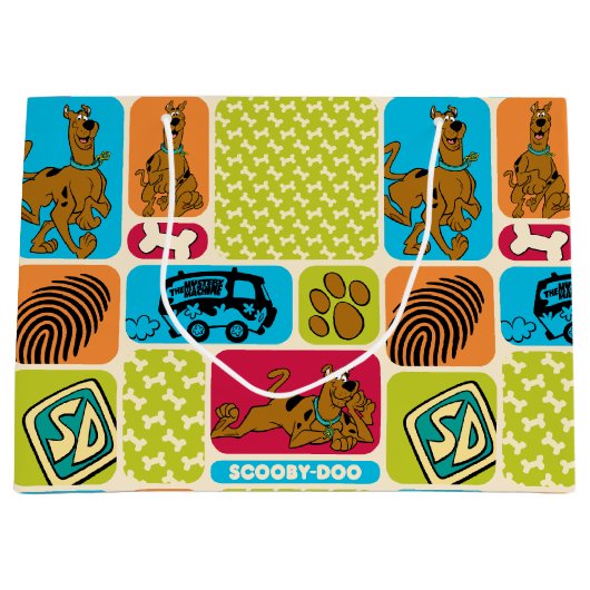 Scooby-Doo Mystery Pattern Large Cadeautasje (Voorkant)