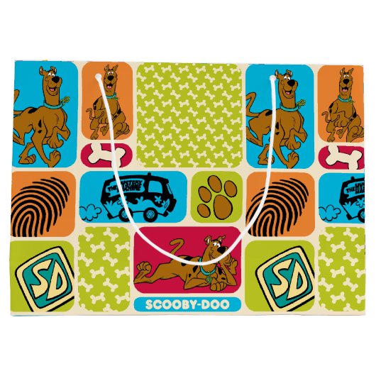 Scooby-Doo Mystery Pattern Large Cadeautasje (Achterkant)
