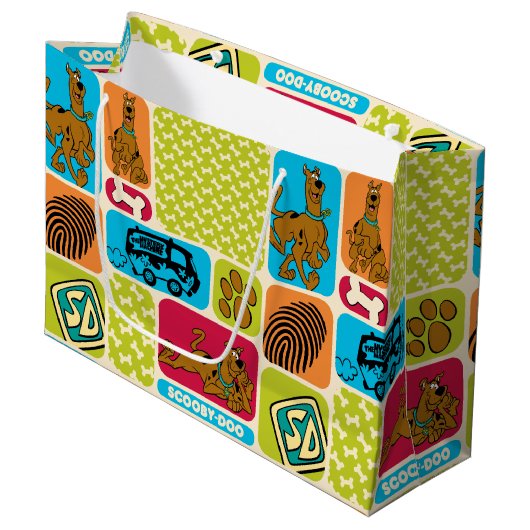 Scooby-Doo Mystery Pattern Large Cadeautasje (Voorkant Gekanteld)