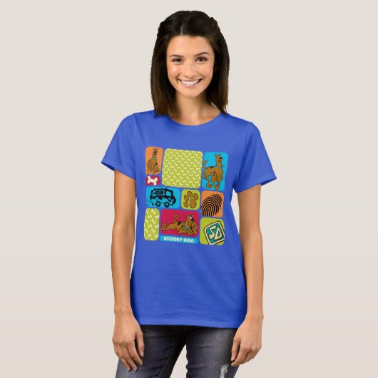 Scooby-Doo Mystery Pattern T-shirt (Voorkant volledig)