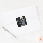 Scooby-Doo Noir Haunted Mansion Graphic Vierkante Sticker (Envelop)