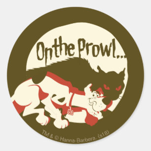 Scooby-Doo "on the Prowl" Ronde Sticker
